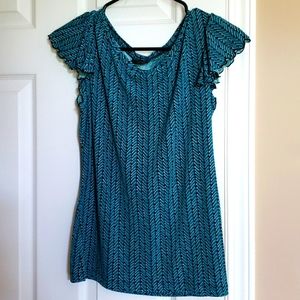 🌹Brand new teal black blouse in size S